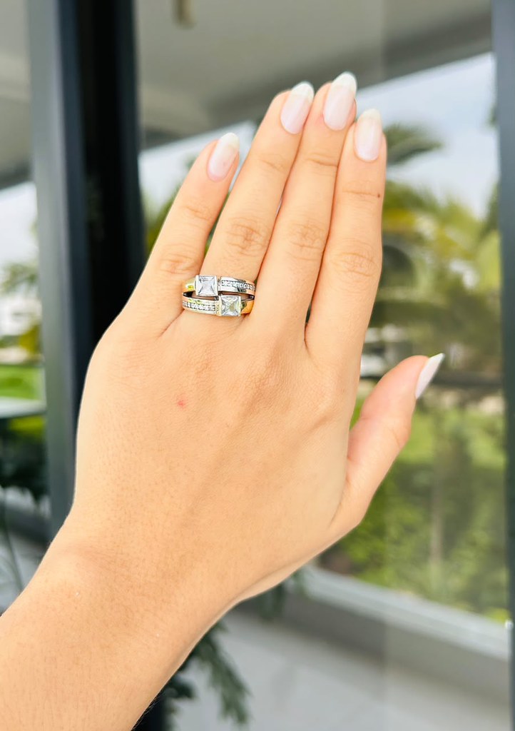The Emerald Solitaire Ring in sterling silver with a 1.5 carat lab-grown emerald